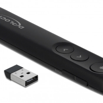 DELOCK Τηλεχειριστήριο παρουσιάσεων 64092 με laser, ασύρματο, έως 30m