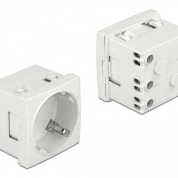 DELOCK module πρίζας ρεύματος Easy 45 81324, 45°, 45x45mm, 10τμχ