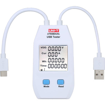 UNI-T USB συσκευή ελέγχου καλωδιώσεων UT658DUAL, Type A, Type C