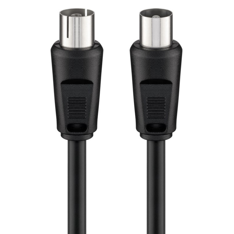 GOOBAY καλώδιο κεραίας αρσενικό σε θηλυκό 11509, <70dB, CCS, 0.5m, μαύρο