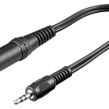 GOOBAY καλώδιο 3.5mm male σε 6.3mm female 50470, 0.2m, μαύρο