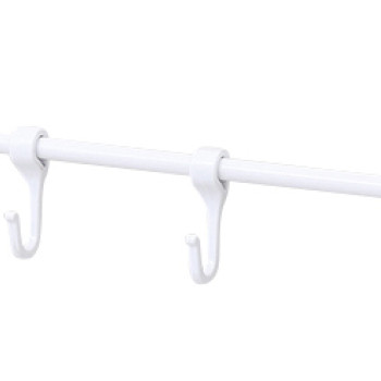 ECOCO κρεμάστρα τοίχου για κουζίνα-μπάνιο E1504, 8 x 5 x 53.5cm, λευκή