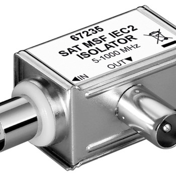 GOOBAY SAT isolator 67235, γωνιακό, 5MHz - 1000MHz, ασημί