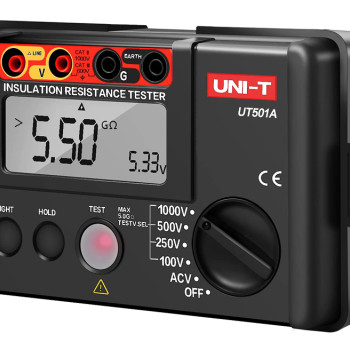 UNI-T Tester μόνωσης UT501A, 100V/250V/500V/1000V