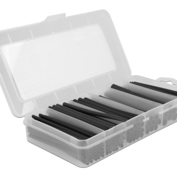 DELOCK σετ θερμοσυστελλόμενων μονωτικών 20734, 4:1 & 3:1, μαύρα, 116τμχ