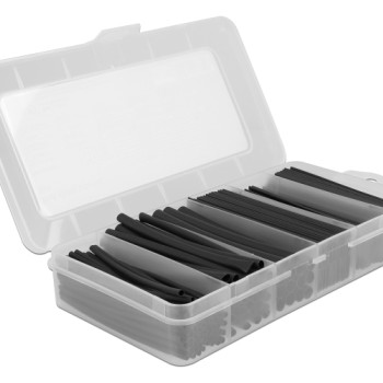 DELOCK σετ θερμοσυστελλόμενων μονωτικών 20735, 2:1, μαύρα, 196τμχ