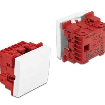 DELOCK module διακόπτης Easy 45 81360, μονός, 2-pole, 1-way, λευκός