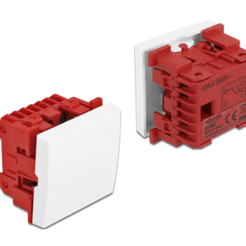 DELOCK module διακόπτης Easy 45 81362, μονός, 1-pole, 2-way, λευκός