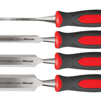 PROLINE σκαρπέλα ξύλου 19142, αντιολισθητική λαβή, 6-25mm, 4τμχ