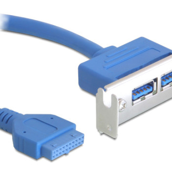 DELOCK κάρτα επέκτασης USB 19 pin σε 2x USB 3.0 82976, low profile