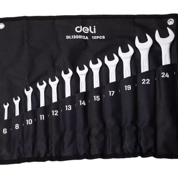 DELI σετ γερμανοπολύγωνα κλειδιά DL130012A, 6-24mm, 12τμχ