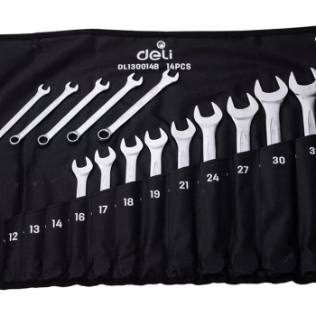 DELI σετ γερμανοπολύγωνα κλειδιά DL130014B, 10-32mm, 14τμχ