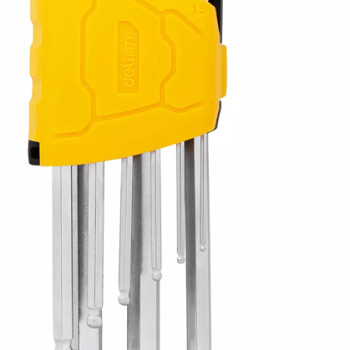 DELI σετ κλειδιά Allen DL3088 με μακρύ βραχίονα, 1.5-10mm, Cr-V, 9τμχ