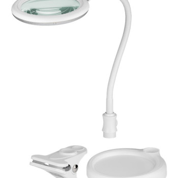 GOOBAY μεγεθυντικός φακός 60359 με κλιπ & βάση, LED, 3 διόπτρες, λευκός
