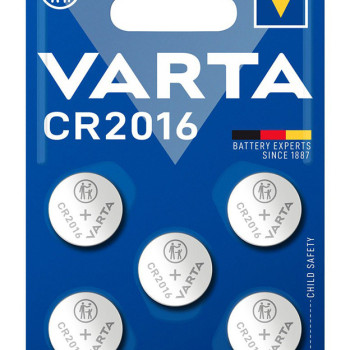 VARTA μπαταρία λιθίου CR2016, 3V, 5τμχ
