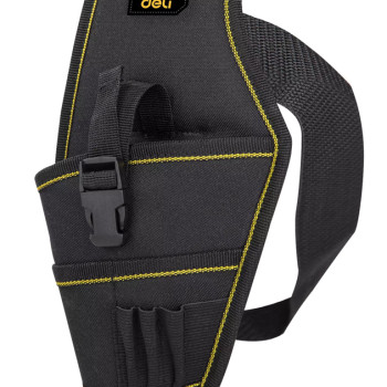 DELI εργαλειοθήκη μέσης DL430004 για δράπανο, 26x15cm, μαύρη