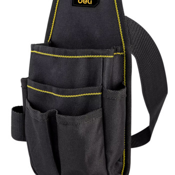 DELI εργαλειοθήκη μέσης DL430003 για εργαλεία χειρός, 25x12cm, μαύρη