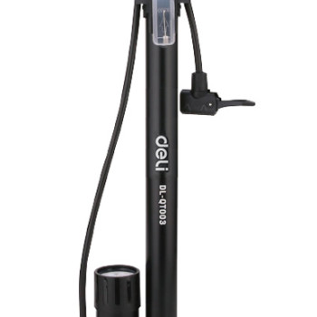 DELI τρόμπα χειρός DL-QT002 με μανόμετρο, 120PSI, μαύρη