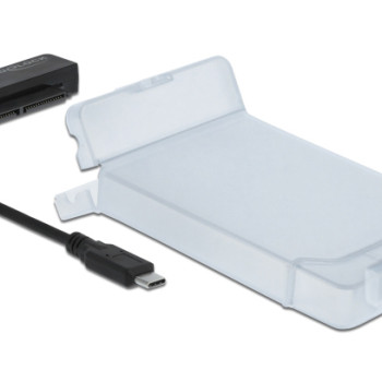 DELOCK αντάπτορας USB-C σε SATA 64084 με θήκη για 2.5