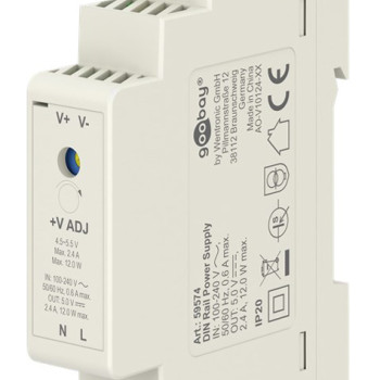 GOOBAY τροφοδοτικό 59574 για DIN rail, 5V/2.4A, 12W, IP20