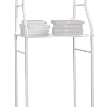 Ραφιέρα μπάνιου HUH-0134 με 3 ράφια, μεταλλική, 48x25x153cm, λευκή