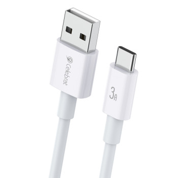 CELEBRAT καλώδιο USB-C σε USB CB-24C, 3A, 1.2m, λευκό