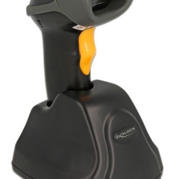 DELOCK barcode scanner 90550, 1D & 2D, ασύρματο, με βάση φόρτισης, μαύρο