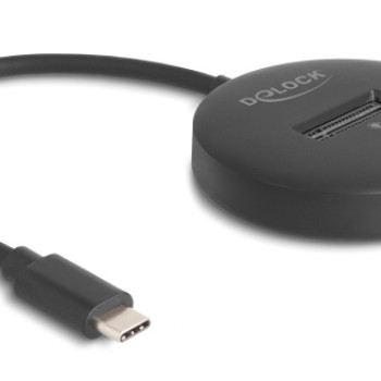 DELOCK docking station για M.2 NVMe/SATA SSD 64254, 10Gbps, μαύρο