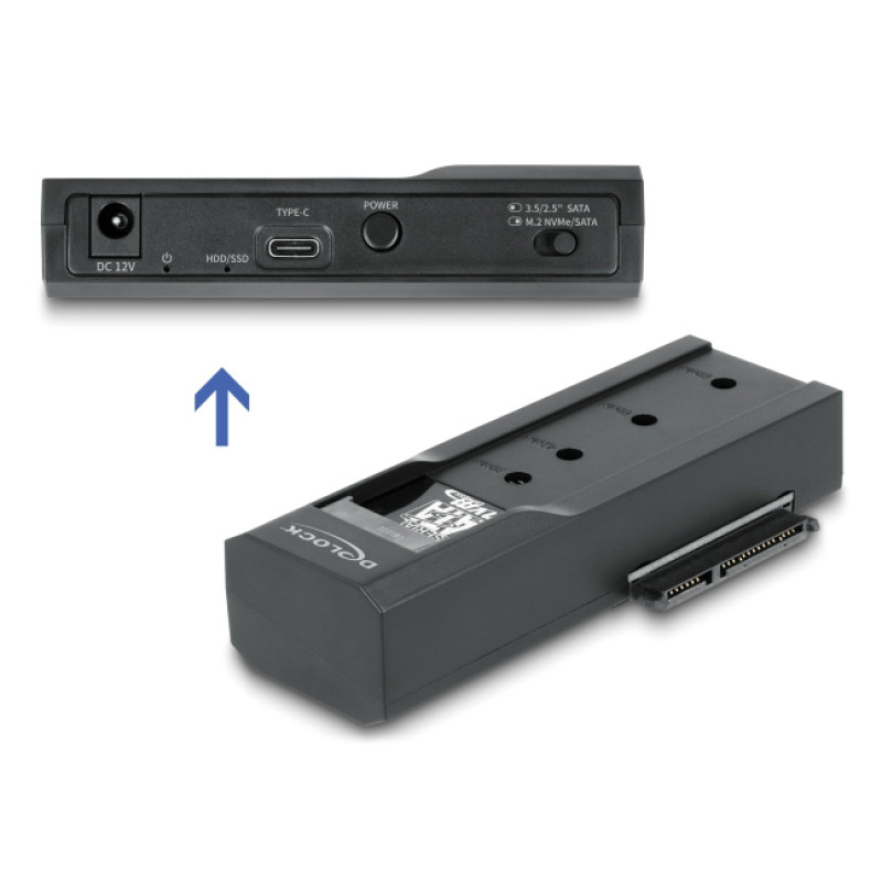 DELOCK docking station για M.2 NVMe/SATA ή 2.5