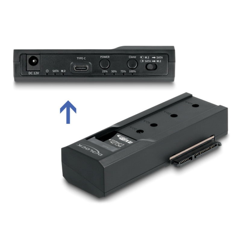 DELOCK docking station για M.2 NVMe/SATA ή 2.5