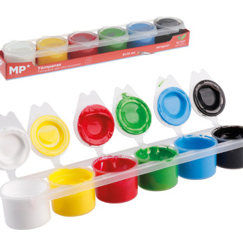 MP σετ τέμπερες ζωγραφικής PP162-01, 6x 15ml, διάφορα χρώματα