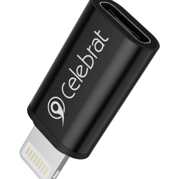 CELEBRAT αντάπτορας Lightning σε USB-C CA-03, 2A, 480Mbps, μαύρος