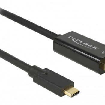 DELOCK καλώδιο USB-C σε DisplayPort 85255, DP Alt Mode, 4K, 1m, μαύρο