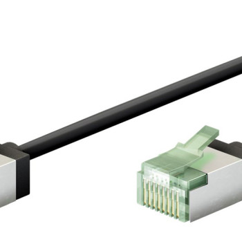 GOOBAY καλώδιο δικτύου 74355, CAT 8.1 U/FTP, ultra slim, copper, 40Gbps, 3m, μαύρο