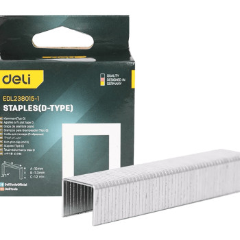 DELI συνδετήρες σχήματος Π EDL238015-1 για καρφωτικό, 1.2x10x11.3mm, 1000τμχ