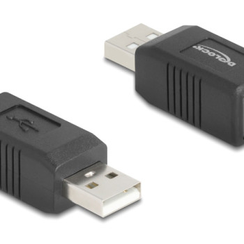 DELOCK αντάπτορας USB σε USB Type B 67202, 480Mbps, μαύρος