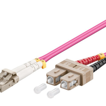 GOOBAY καλώδιο οπτικής ίνας LC-UPC σε SC-UPC 95945, Multimode OM4, 3m, βιολετί