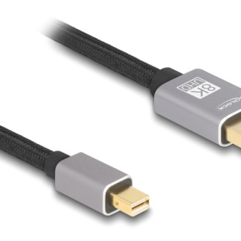 DELOCK καλώδιο mini DisplayPort σε DisplayPort 81092, 8K/60Hz, 32.4 Gbps, 2m, μαύρο