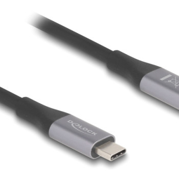 DELOCK καλώδιο USB-C 81191, 240W, 40 Gbps, 8K, 1m, E-Marker, μαύρο