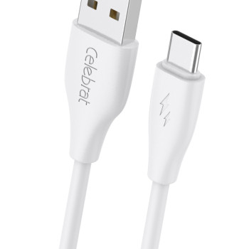 CELEBRAT καλώδιο USB-C σε USB CB-31A, 3A, 480Mbps, 1m, λευκό