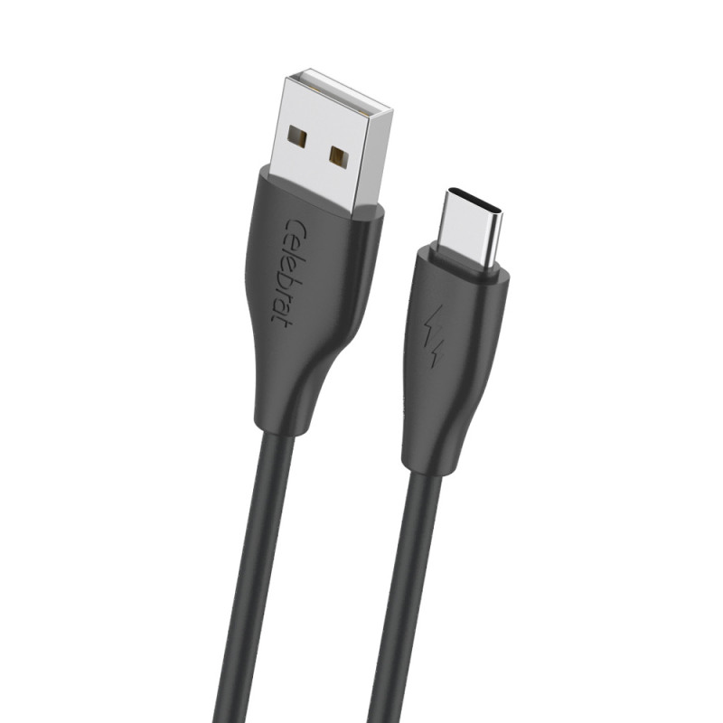 CELEBRAT καλώδιο USB-C σε USB CB-31A, 3A, 480Mbps, 1m, μαύρο