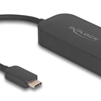 DELOCK αντάπτορας δικτύου 66046, USB-C, 2.5Gbps Ethernet, μαύρος