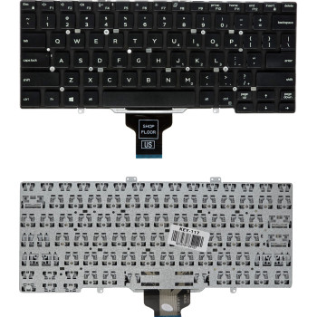 Πληκτρολόγιο για Dell Latitude 5400/5401/5411/5410/7400 KEY-117, US, μαύρο
