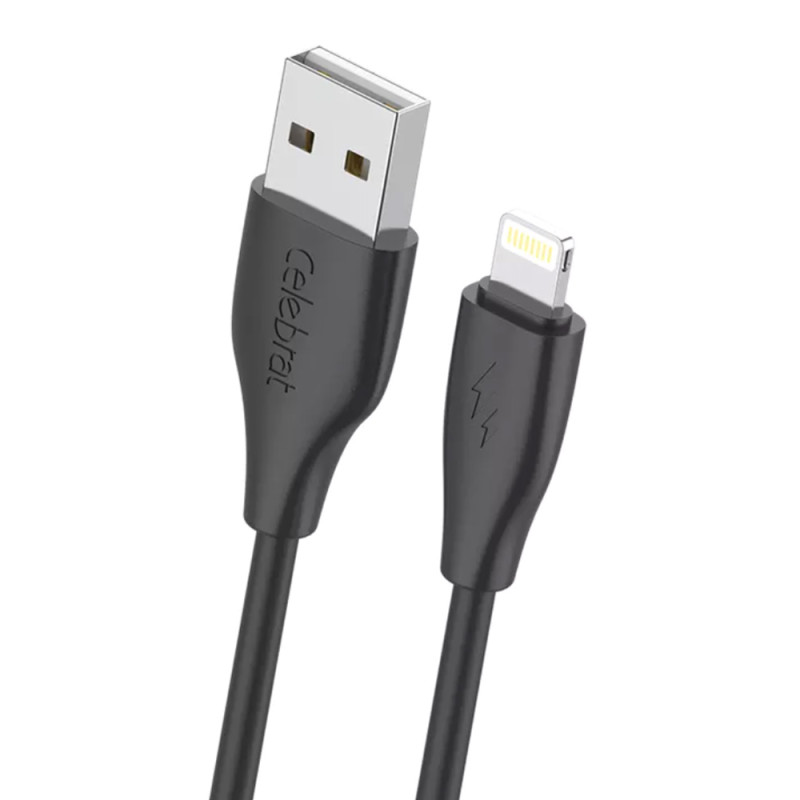 CELEBRAT καλώδιο Lightning σε USB CB-31, 3A, 480Mbps, 1m, μαύρο