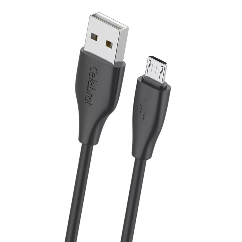 CELEBRAT καλώδιο micro USB σε USB CB-31, 3A, 480Mbps, 1m, μαύρο