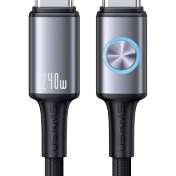 USAMS καλώδιο USB-C SJ751, 240W, 480Mbps, 1.2m, μαύρο