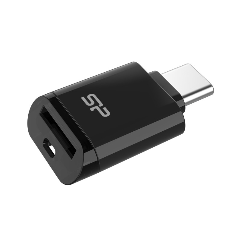 SILICON POWER card reader C200 για micro SD, USB-C, USB 3.2, 180/165MBps, μαύρο