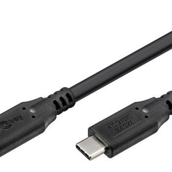 GOOBAY καλώδιο USB-C 74183, USB4, 240W, 40Gbps, 8K/60Hz, 1m, μαύρο