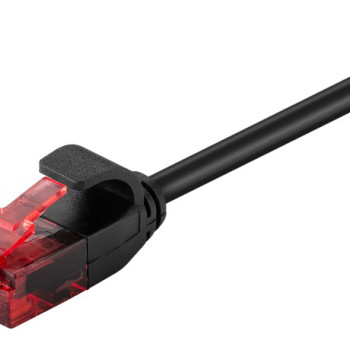 GOOBAY καλώδιο δικτύου 93714, CAT 6 U/UTP, slim, copper, 1m, μαύρο