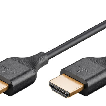 GOOBAY καλώδιο HDMI 75296 με Ethernet, slim, 4K/60Hz, 18 Gbps, 5m, μαύρο